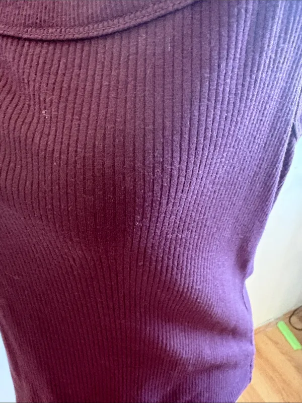 American Eagle Outfitters Ribbed Tank Top - Plum Purple - Image 2