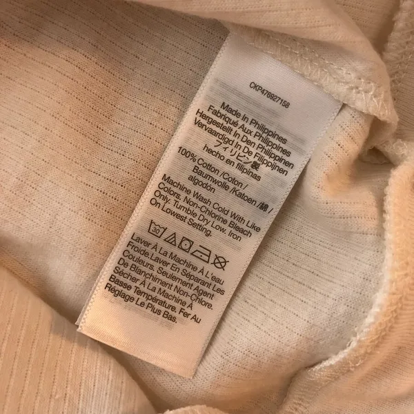 Madewell Womens Waffle Mockneck Tee Crew Neck Short Sleeve Lighthouse Ivory XS - Image 6
