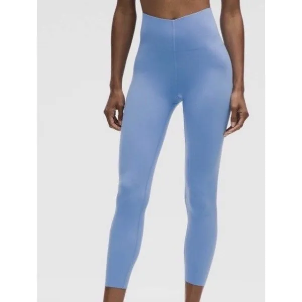 Lululemon Glow Up SHR Tight 25" Prep Blue Women's Size 8 Leggings Run Lift NEW - Image 5