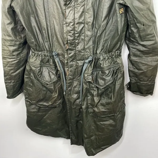 G-STAR RAW Women's Parka Jacket Hooded Black Cotton Pockets Zip size Small - Image 3