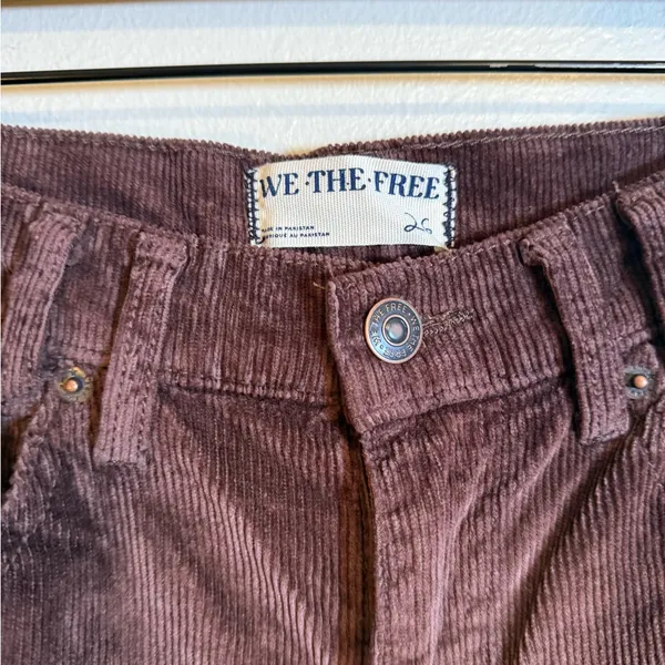 FREE‎ PEOPLE We The Free risk taker cord straight leg pants in chocolate truffle - Image 4