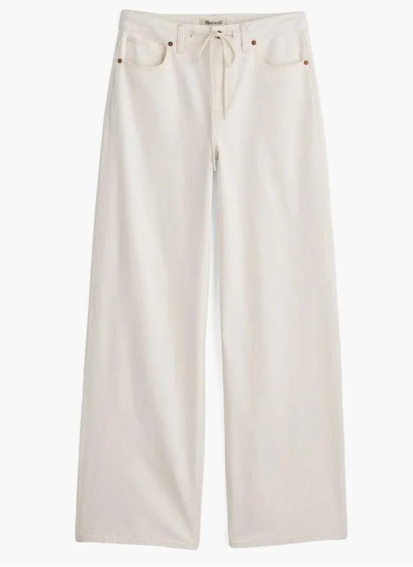 NWT Madewell Drawstring High Waist Superwide Leg Jeans (Vintage Canvas) - Image 6