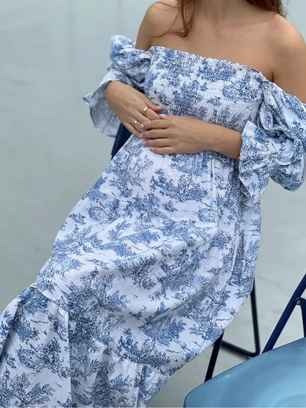 Nothing Fits But Kiko Dress Puff Sleeve Midi Feminine Romantic CottageCore - Image 10