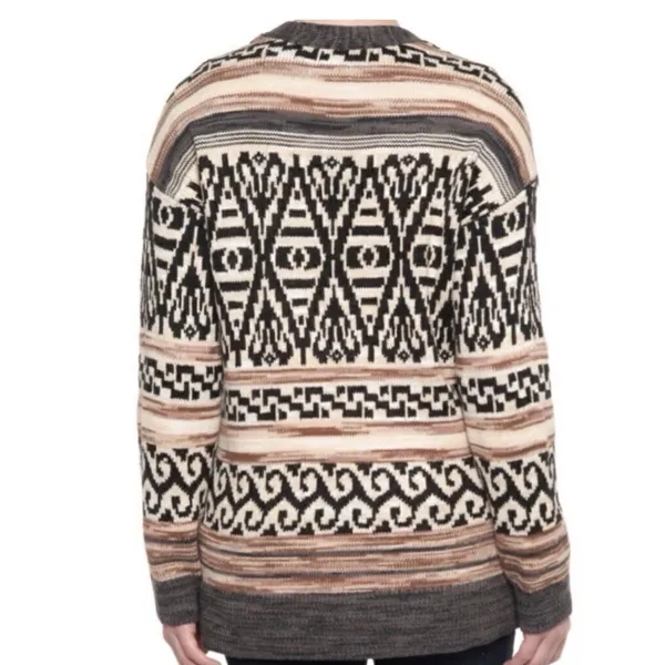 Lucky Brand Women's Southwest Aztec Cardigan Sweater Size Large Oversized boho - Image 2