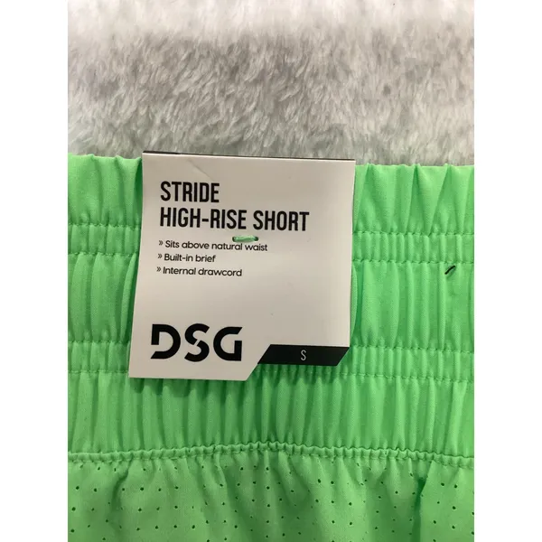 DSG Stride High-Rise Short Womens‎ S Hyper Lime Green Running Athletic CKP9500CN - Image 4