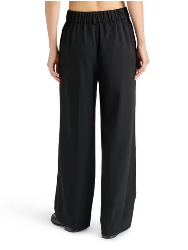 Steve Madden Black Wide-Leg Pleated Trousers - Image 2