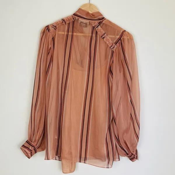 Hemant and Nandita Anthropologie striped button front blouse. Size XS. - Image 9