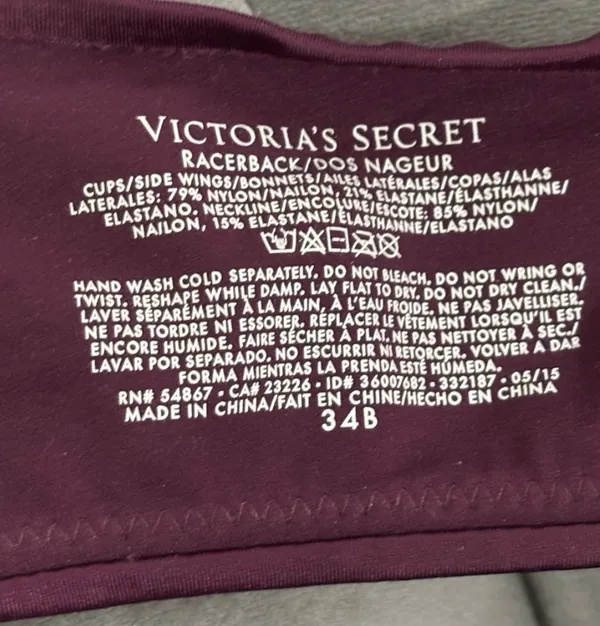 Victoria's Secret VINTAGE (2015) Racerback Push-Up Underwire Front Clasp Bra - Image 8