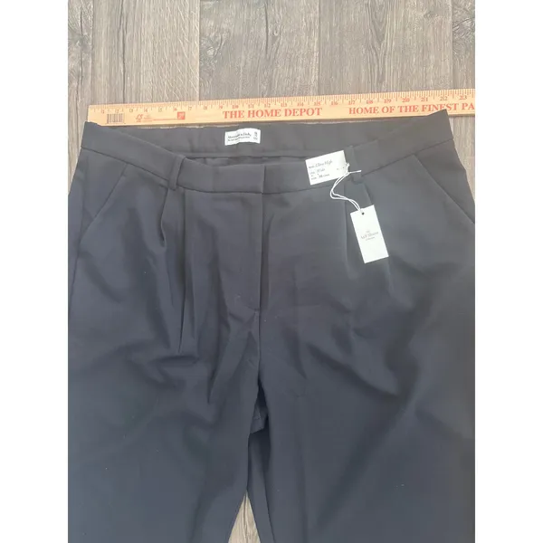 Abercrombie & Fitch Sloane Ultra High Rise Wide Leg Tailored Pant Black 36L NWT - Image 3