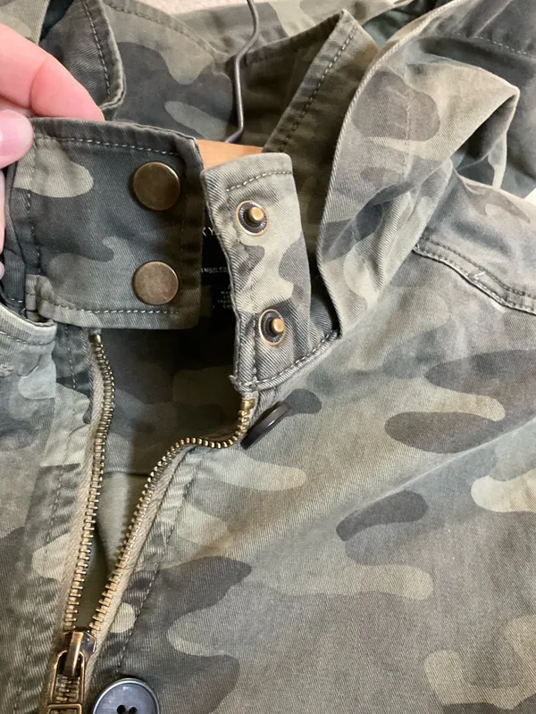 Lucky Brand Camo Coat Green Parka Anorak Jacket Women’s - Image 10