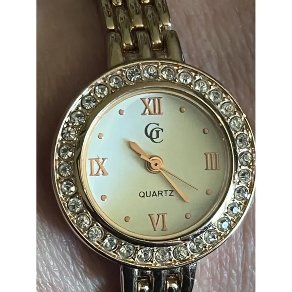Rose Gold Womens GC Crystal Watch Roman Numeral Dress Watch - Image 2