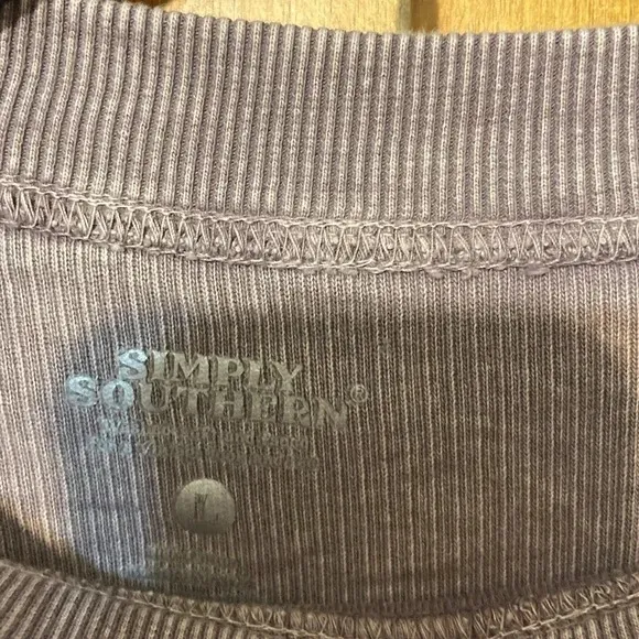 Simply Southern Perfecly Imperfect ribbed sweatshirt. Large. - Image 4