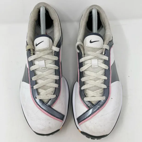 Nike White Pink Silver Leather Golf Shoes Womens Size 6 *READ* - Image 4