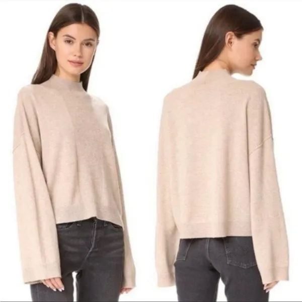 ATM Anthony Thomas Melillo Mock Neck Wool Cashmere Sweater Sz Small - Image 4