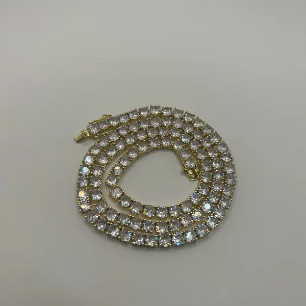 Moissanite Gold Tennis Chain Miami Iced Out Necklace VVS1 5mm 20 Inch Brand New - Image 2