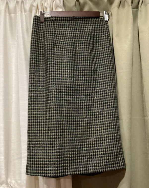 Classic Houndstooth Skirt Black Size 20W - Image 2
