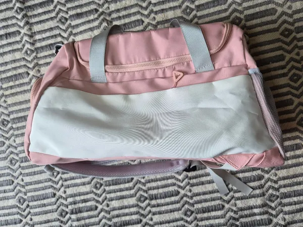 Colorblock Convertible Backpack Duffel Bag Travel Gym Bag Shoe Compartment - Image 8