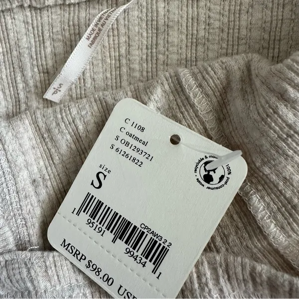 Free People Dreaming Peplum Top In Oatmeal - Image 6
