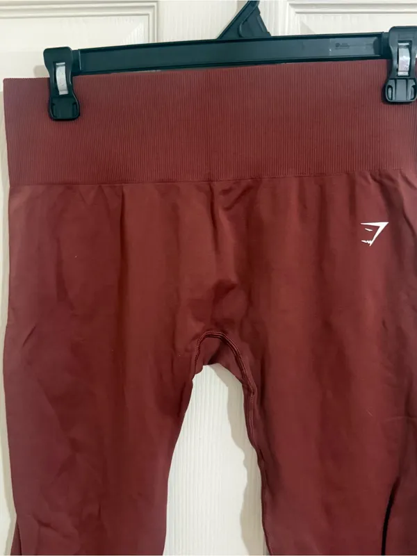 Gymshark Women’s Burgundy Training Leggings - Image 4