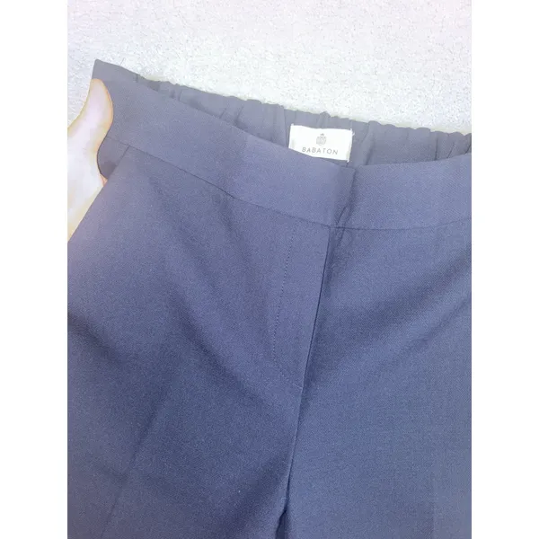 Aritzia Babaton Conan Trouser Pants Womens 4 Stretch‎ Mid Rise Navy Pull On - Image 3