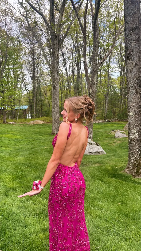 Sherri Hill Prom Dress 56359 Fuschia - Image 2