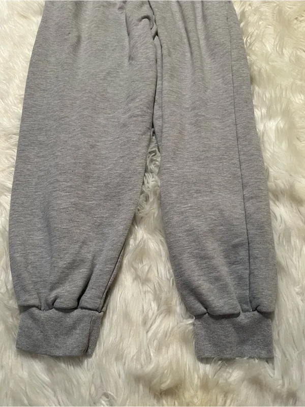 Yovela Women's Size Medium Sweatpants Light Heather Gray Jogger Baggy High-Rise - Image 7