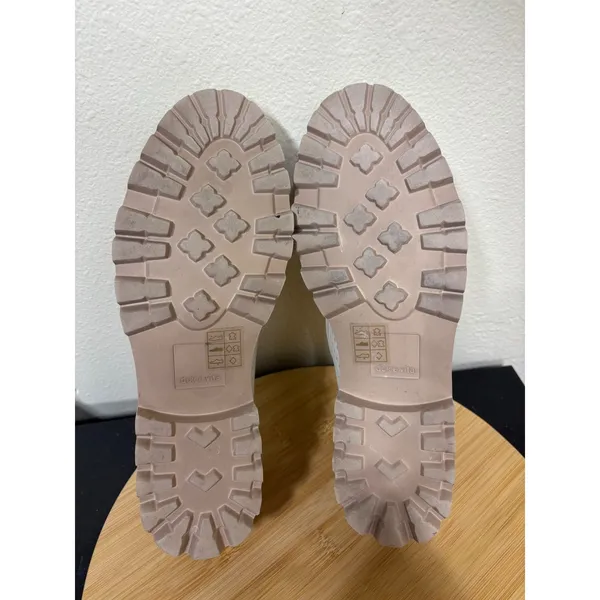 Dolce Vita Loafers 9 Malila Ivory Perforated Leather Lug Sole Penny Shoes - Image 11