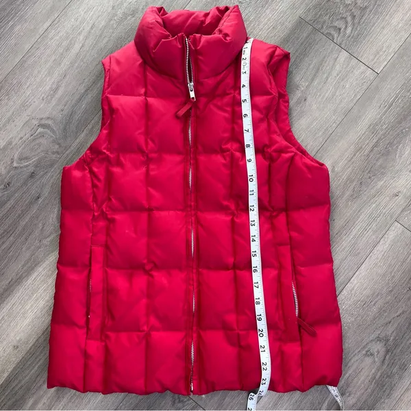 GAP Vibrant Red Down Filled Vest Outerwear Small - Image 10