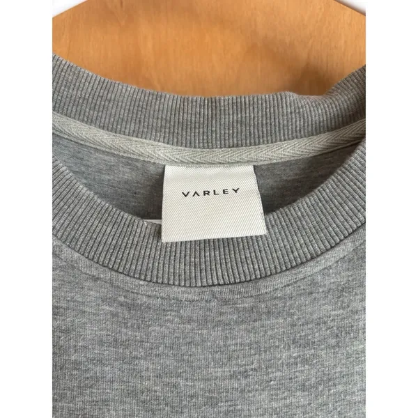 Varley‎ Bayliss Sweatshirt Womens Size S Gray Pullover Oversized Zip Pockets - Image 2