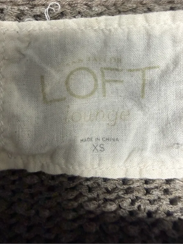 Ann Taylor LoFt Lounges women’s Open-Front Shawl Collar Sweater Cardigan - Taupe - Image 4