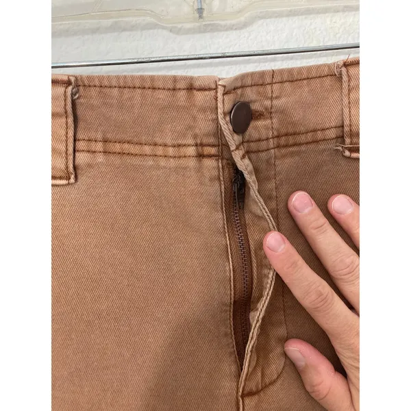 Old Navy Cargo Barrel Leg Casual Indie Sleaze Cotton Coco Brown Mid Rise Pants - Image 5