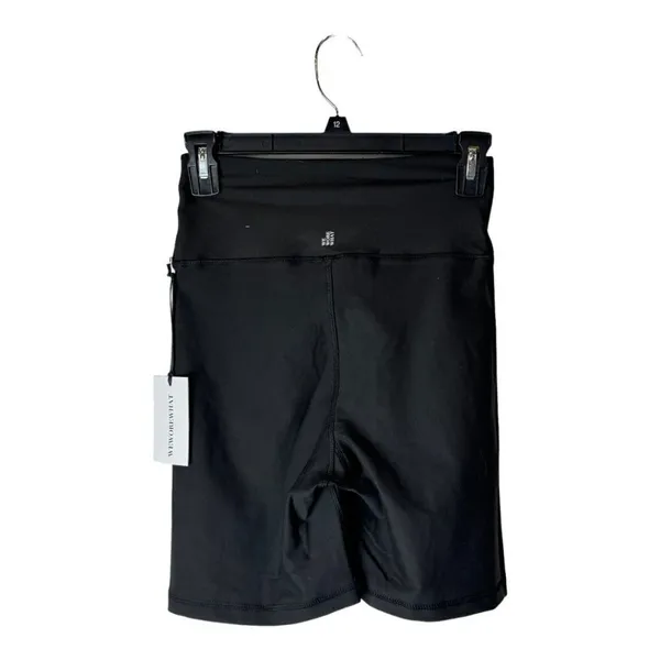 WEWOREWHAT Black Lace Up Biker High Rise‎ Athletic Shorts Size S NWT - Image 4