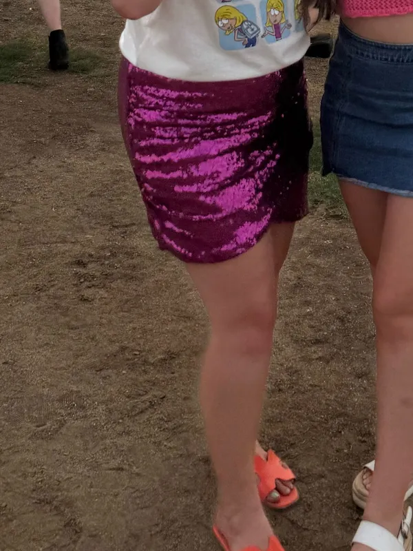 Sincerely Jules Magenta Sequin Mini Skirt - Image 6