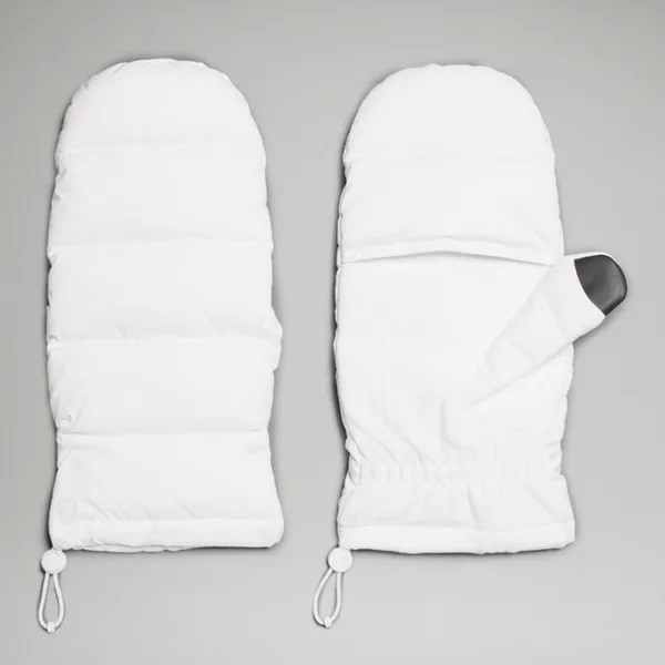 Lululemon Wunder Puff Mittens White Unisex Large XL NWT - Image 2