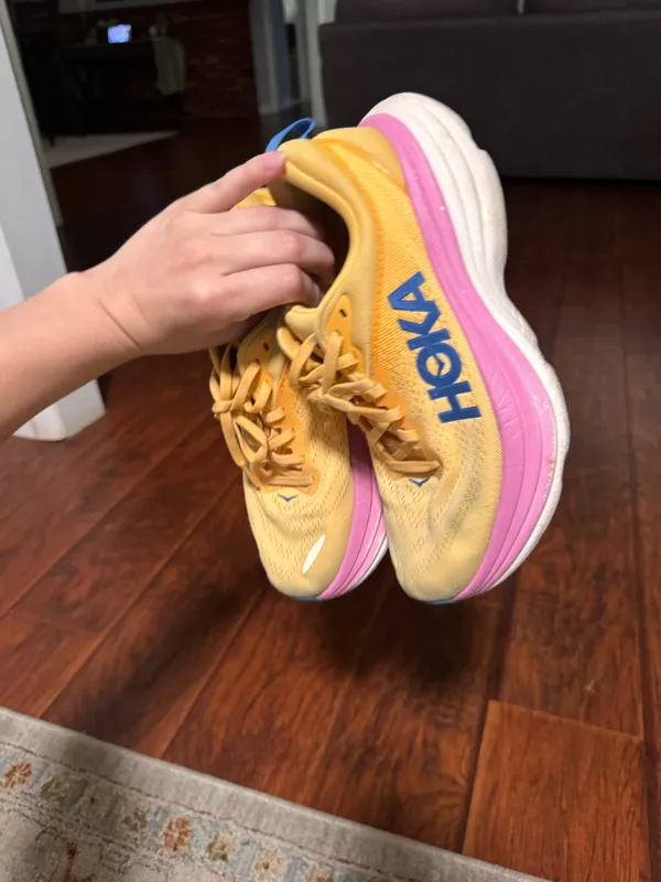 Hoka Bondi 8 Yellow Pink Blue  - Image 3