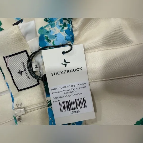 Tuckernuck Kennedy Midi Skirt M Hydrangea Floral Water’s Edge NWT - Image 5
