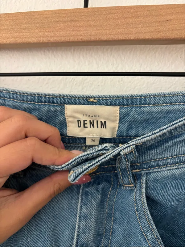 Sezane cropped denim jeans - Image 3