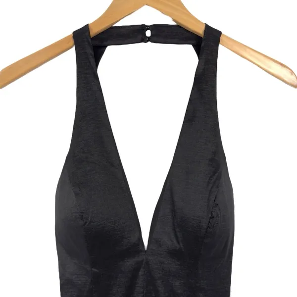 Windsor Black V-Neck Sleeveless Formal Halter Gown Maxi Dress Size Small - Image 6