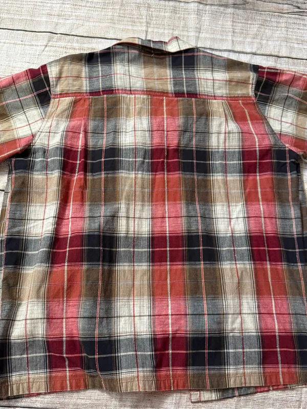 Vintage Bobbie Brooks Red Plaid Embroidery Lion Womens Shirt Size XL 16/18 - Image 4