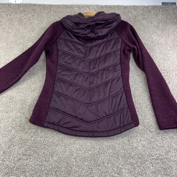 Mondetta‎ Womens M Purple Quilted Fleece Lined Full Zip Hooded Jacket Athletic - Image 10