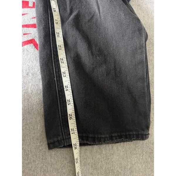 American Eagle 90s Boyfriend Jeans Womens 8 Black Highest Rise Distressed Grunge - Image 8