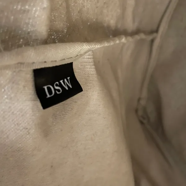 DSW Dark Grey Denim Tote‎ Bag Large With Tassel And Braided Handles - Image 4
