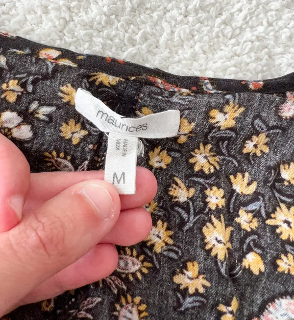 Maurice's Black Floral & Black Fringe Short Sleeve Kimono - Image 6