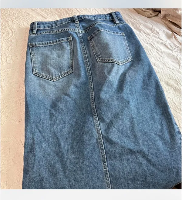 Revolve Ymi denim split skirt midi - Image 8