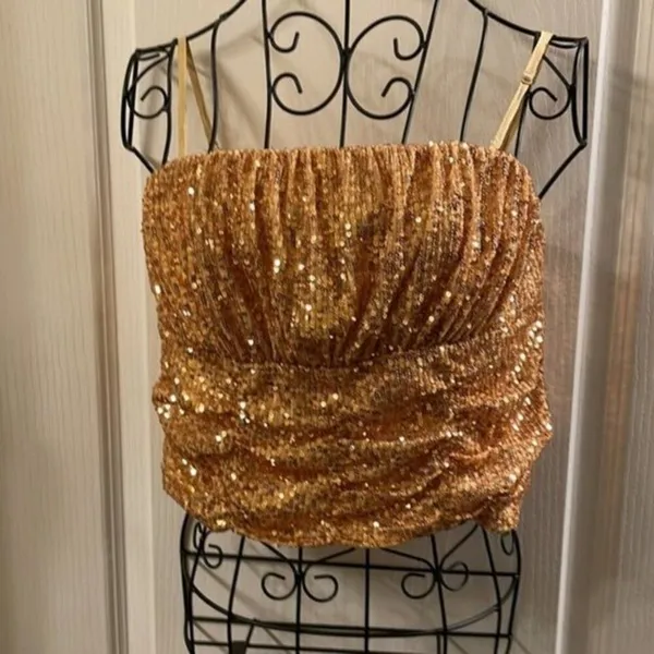 Free People Ta Da Top Gold L - Image 9