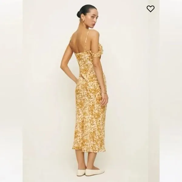 Reformation Reya Dress in Goldfinch Size 6 - Image 2