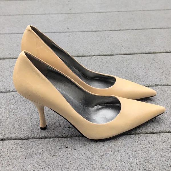 Vince Camuto Marc Fisher Light Yellow Pumps | Marc Fisher Pointed Toe Heels - Image 3