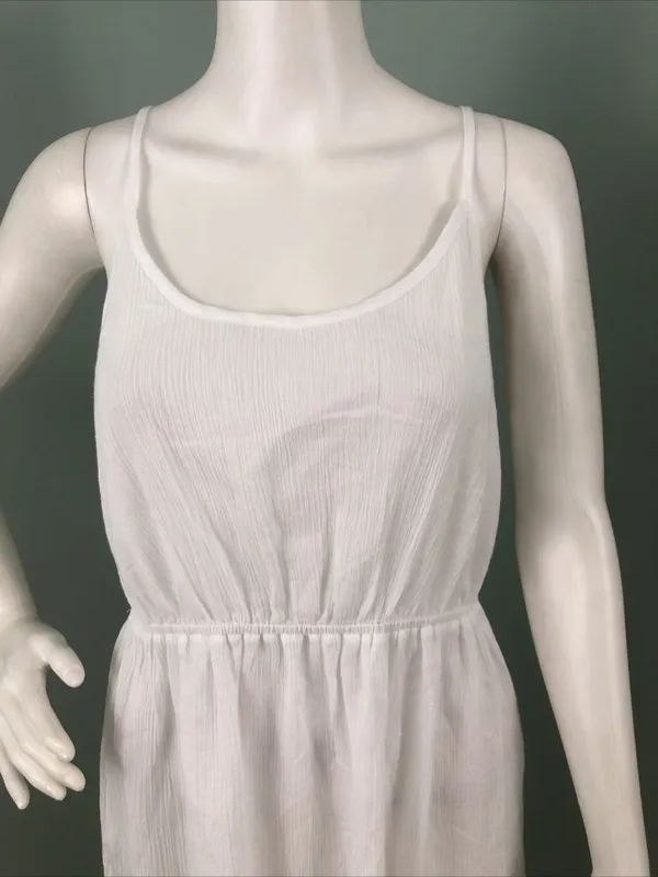 NWT Women's Sunn Lab Swim White Cinch Waist Cover-Up Dress Sz Medium - Image 4