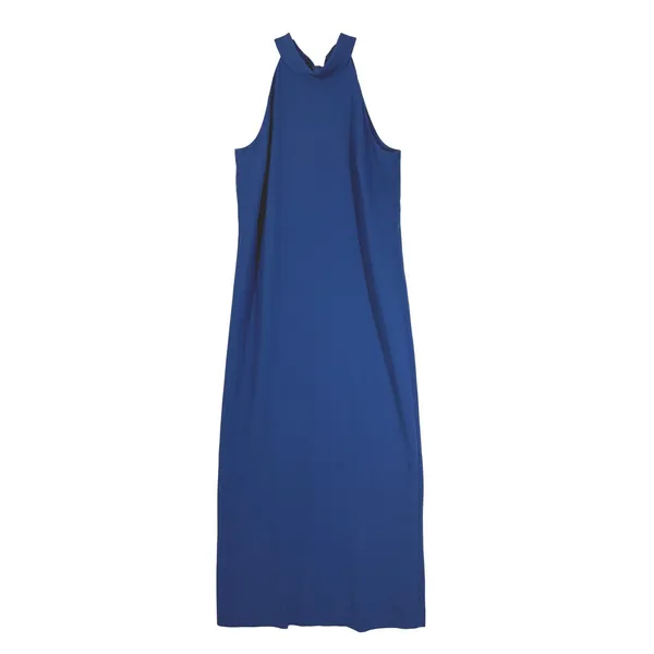 Lilly Pulitzer Alaric Maxi Dress Blue Med Halter Bow Back 017058 Size 0 - Image 3
