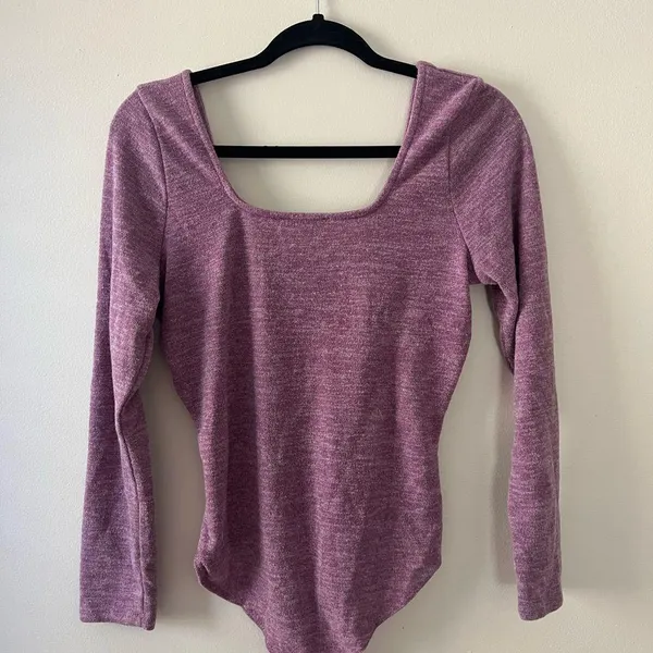 Heatherly Long Sleeve Bodysuit Purple Size XL - Image 3